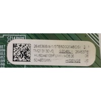 MAIN FUENTE PARA TV HISENSE NUMERO DE PARTE  264536 / RSAG7.820.9829/ROH / 264537 / G2048LY / 3TE50G2048OS / DISPLAY CV500U2-T01 REV: 01 / PANEL HD500X1U91-L3\S0\CKD3A\ROH\1\NOC / MODELO 50A60GMV 50A6109FUWV